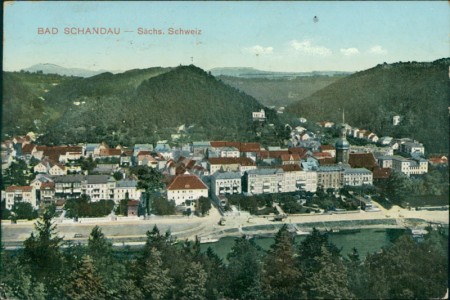 Alte Ansichtskarte Bad Schandau, Gesamtansicht