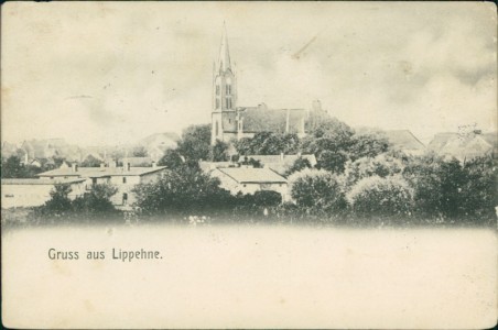 Alte Ansichtskarte Lippehne / Lipiany, Gesamtansicht