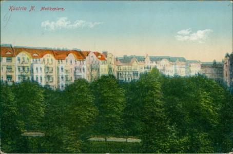 Alte Ansichtskarte Küstrin / Kostrzyn nad Odrą, Moltkeplatz