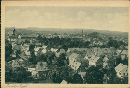 Alte Ansichtskarte Zwönitz, Gesamtansicht