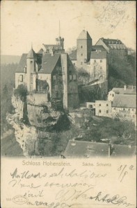 Alte Ansichtskarte Hohnstein, Schloss Hohenstein. Sächs. Schweiz