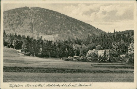 Alte Ansichtskarte Konradsthal / Konradów (Wałbrzych), Rehbockschänke mit Hochwald