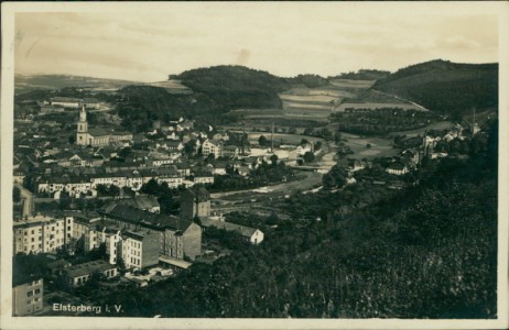 Alte Ansichtskarte Elsterberg, Gesamtansicht