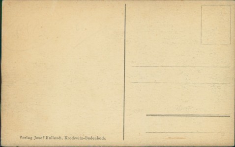 Adressseite der Ansichtskarte Sperlingstein / Vrabinec bei Niederwellhotten, Teilansicht