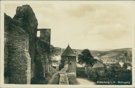 Alte Ansichtskarte Elsterberg, Wehrgang