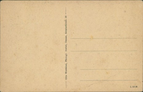 Adressseite der Ansichtskarte Ziebigk (Dessau-Roßlau), Hohenzollernpark, Bes. A. Kohlmann, Fernspr. 1042, Täglich Konzert