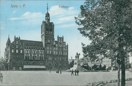 Alte Ansichtskarte Stolp / Supsk, Rathaus