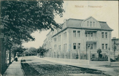 Alte Ansichtskarte Nikolai / Mikołów, Friedenstraße