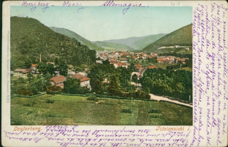 Alte Ansichtskarte Bad Lauterberg im Harz, Totalansicht I