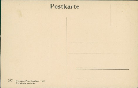 Adressseite der Ansichtskarte Leitmeritz / Litoměřice, Stadthaus und Stadtkirche