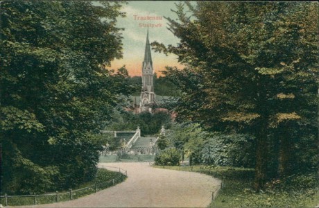 Alte Ansichtskarte Trautenau / Trutnov, Stadtpark