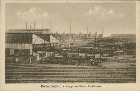 Alte Ansichtskarte Duisburg-Hochemmerich, Kruppschen Werke Rheinhausen