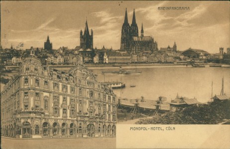 Alte Ansichtskarte Köln, Monopol-Hotel