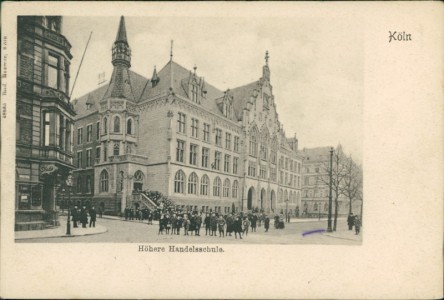 Alte Ansichtskarte Köln, Höhere Handelsschule