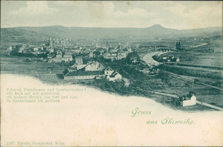 Alte Ansichtskarte Ahrweiler, Gesamtansicht