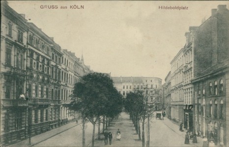 Alte Ansichtskarte Köln, Hildeboldplatz