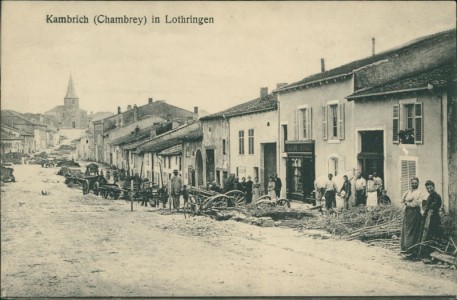 Alte Ansichtskarte Kambrich / Chambrey, Teilansicht