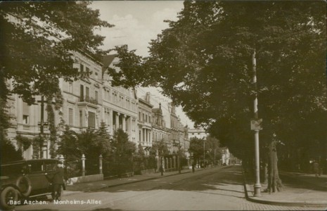 Alte Ansichtskarte Aachen, Monheims-Allee