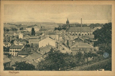 Alte Ansichtskarte Hayingen / Hayange, Teilansicht