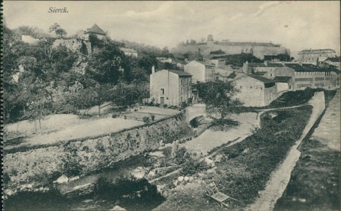 Alte Ansichtskarte Sierck-les-Bains, Teilansicht