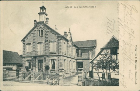Alte Ansichtskarte Dammerkirch / Dannemarie, Rathaus / Mairie