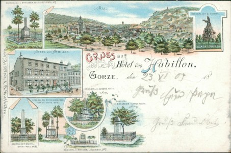 Alte Ansichtskarte Gorze, Gruss aus Hotel von Habillon