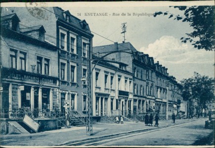 Alte Ansichtskarte Kneuttingen / Knutange, Rue de la République