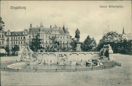Alte Ansichtskarte Magdeburg, Kaiser Wilhelmplatz