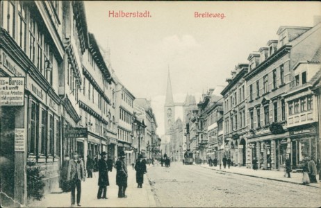 Alte Ansichtskarte Halberstadt, Breiteweg