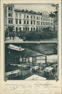 Alte Ansichtskarte Offenbach am Main, Hotel Restaurant Degenhardt