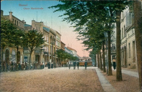 Alte Ansichtskarte Memel / Klaipėda, Obere Marktstraße
