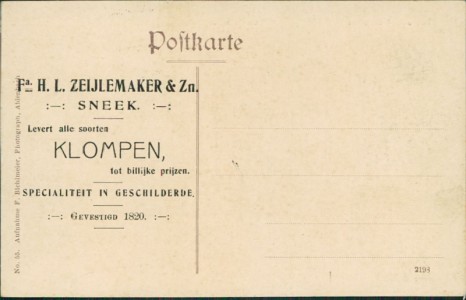 Adressseite der Ansichtskarte Gruss aus Aidenbach, Oberer Markt