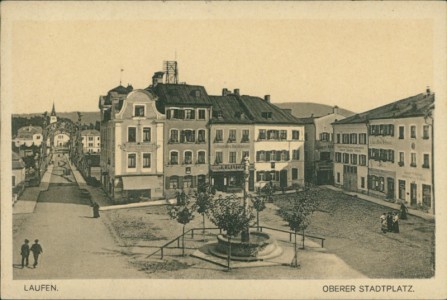 Alte Ansichtskarte Laufen, Oberer Stadtplatz