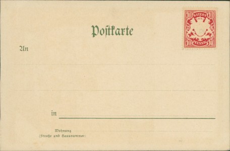 Adressseite der Ansichtskarte Regensburg, Gasthof zum Kreuz