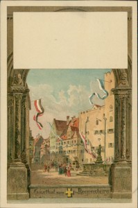 Alte Ansichtskarte Regensburg, Gasthof zum Kreuz
