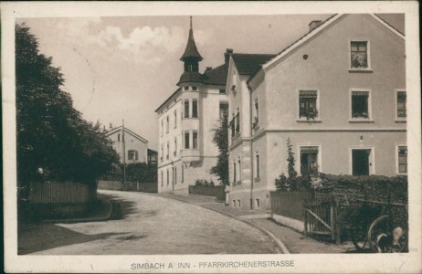 Alte Ansichtskarte Simbach a. Inn, Pfarrkirchenerstrasse
