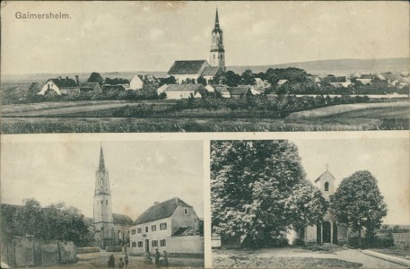 Alte Ansichtskarte Gaimersheim, Gesamtansicht, Kirche, Kapelle