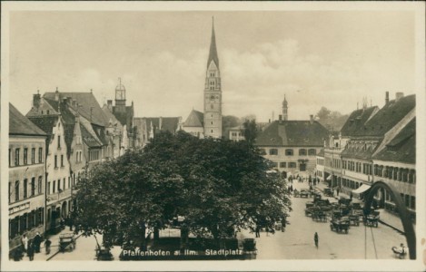 Alte Ansichtskarte Pfaffenhofen a. Ilm, Stadtplatz