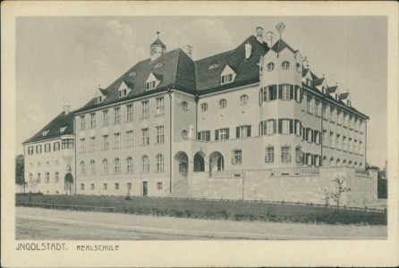 Alte Ansichtskarte Ingolstadt, Realschule