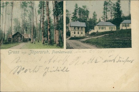 Alte Ansichtskarte Gruss aus Jägersruh, Frankenwald, 