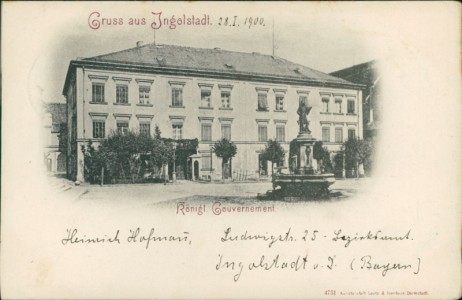 Alte Ansichtskarte Gruss aus Ingolstadt, Königl. Gouvernement