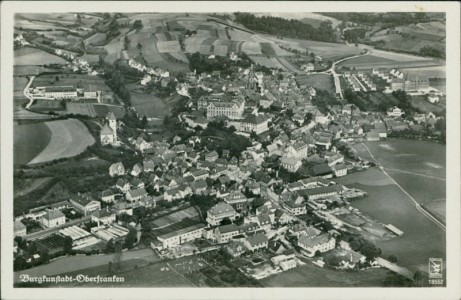 Alte Ansichtskarte Burgkunstadt-Oberfranken, Luftbild