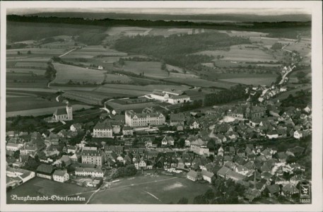 Alte Ansichtskarte Burgkunstadt-Oberfranken, Luftbild