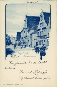 Alte Ansichtskarte Ingolstadt, Ludwigstrasse