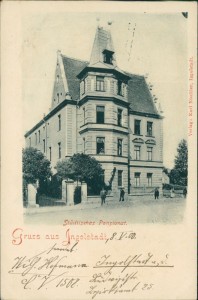 Alte Ansichtskarte Gruss aus Ingolstadt, Städtisches Pensionat