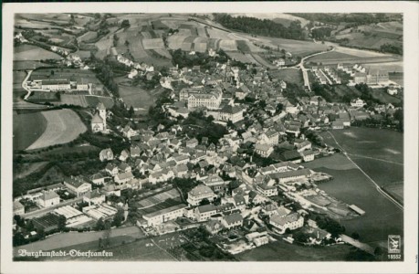 Alte Ansichtskarte Burgkunstadt-Oberfranken, Luftbild