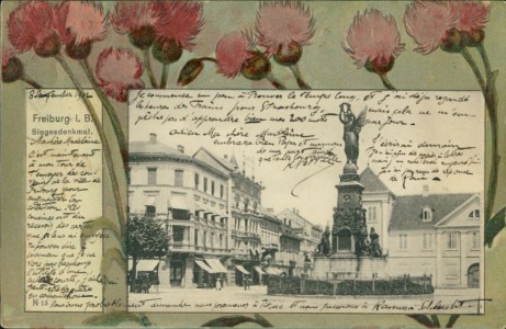 Alte Ansichtskarte Freiburg im Breisgau, Siegesdenkmal