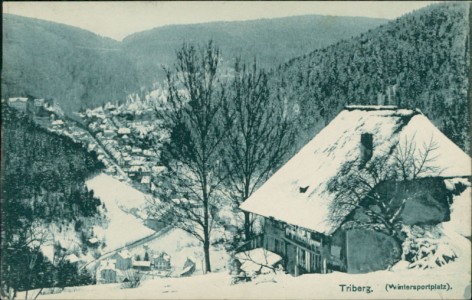 Alte Ansichtskarte Triberg, Wintersportplatz