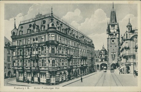 Alte Ansichtskarte Freiburg im Breisgau, Hotel Freiburger Hof