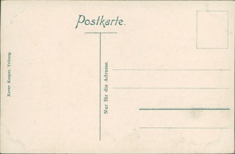 Adressseite der Ansichtskarte Triberg, vom Schonachtal gesehen